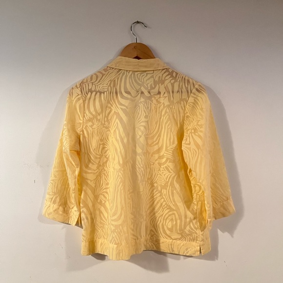 Studio Works Yellow Petite Two-Piece Blouse - Picture 10 of 10